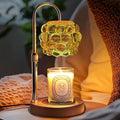 Candle Warmer Lamp with Timer Adjustable - Height Candle Warmer, Dimmer, Vintage Glass Wax Melting Lamps for Home Decor, for Candles in Jars with 2 Bulbs