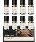 VINEVIDA [Set of 8] Luxury Scents for Candle Making, Made in USA Candle Fragrance Oil, Soap Making Essential Oils, Diffuser Oil Scents