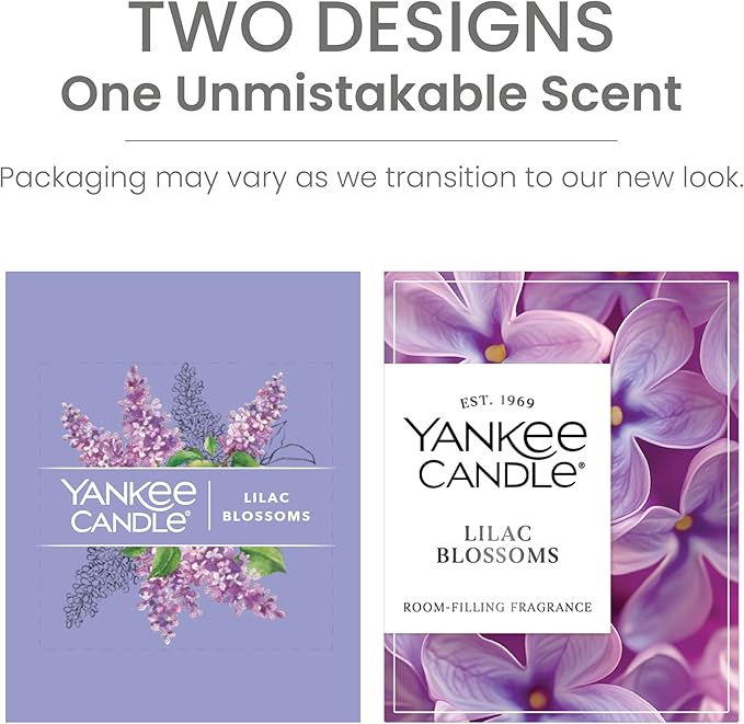 Yankee Candle Small Tumbler Scented Candle, Lilac Blossoms, 4.3 oz, Premium Plant Wax Blend, Up to 40 Hour Burn Time