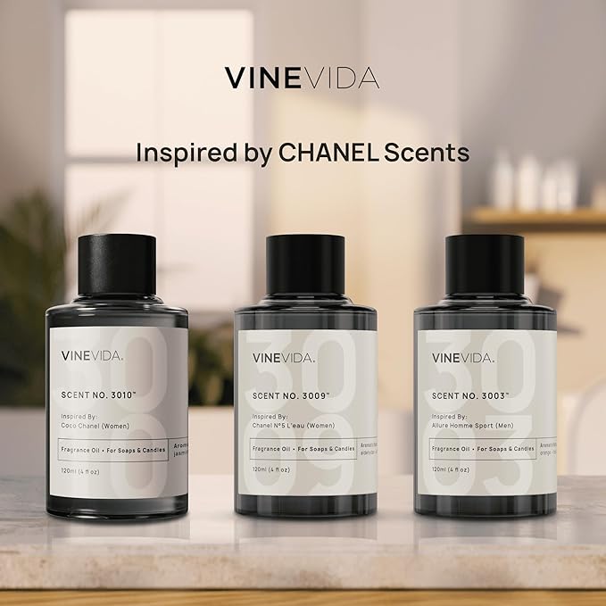 VINEVIDA Scent NO. 3012 Fragrance Oil - 16oz (1lb) - Inspired by: Mademoiselle (Women); Candle Fragrance Oil for Soy Candles - Soap Making Scents