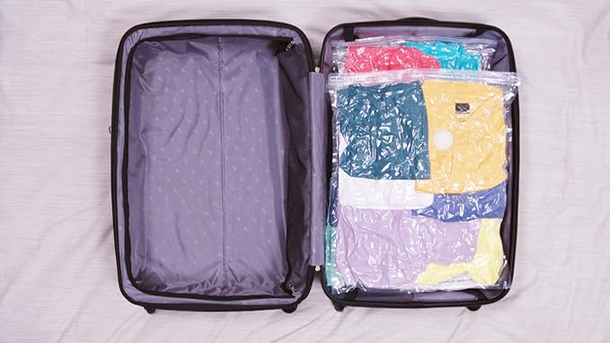PAC 'N STACK, Handheld Vacuum Sealing Storage with Bags, Easy to Use, Reusable, Waterproof, Cordless, Compact, and Portable, Ideal for Travel, Reduces Volume, with Extra Bags