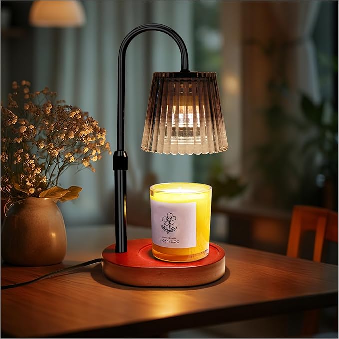 Candle Warmer Lamp with Timer Dimmer - Home Decor, Gifts for Mom Women Friend Sister -Wax Melt Warmer,Adjustable Height with 2 Bulbs
