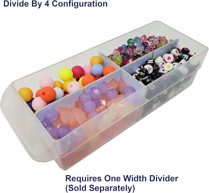 (24-Pack) Small Drawer Configurable Length Dividers compatible with Akro-Mils Plastic Storage Craft Cabinets, (Dividers Only)