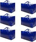 VENO 6 Pack Extra Large Heavy Duty Moving Bags with Wide Opening & Reinforced Handles, Reusable Storage Tote Bags with Strong Zippers for Clothes, College Dorm Essentials & Moving Supplies