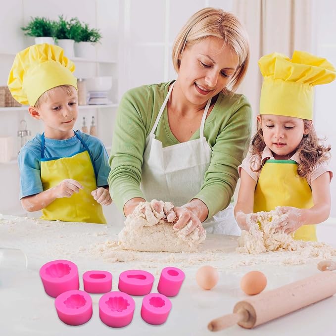 7-Piece Silicone Molds kit for Baking and Crafting - Pumpkin, Winter Melon, Gourd Shapes - DIY Cake Chocolate Soap Candle Ice Making - Creative Kitchen Accessories