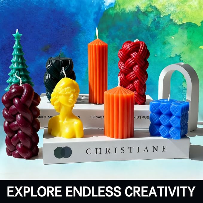 Candle Dye for Candle Making -16 Colors Candle Making Supplies for Soy Candle Making Kits DIY Candle Wax, Highly Concentrated Candle Chips Colors