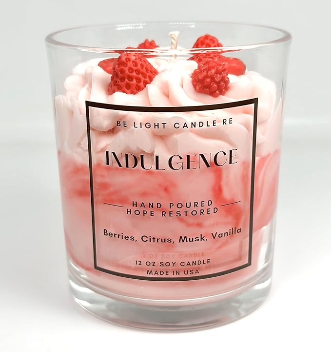 | Purpose-Driven Soy Candle | Strawberry Scented 12oz | Cool Gifts | Gifts for Women Who Have Everything