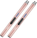 Electric Candle Lighter with Flashlight USB C Rechargeable Arc Lighters for Candles Windproof Plasma for Camping BBQ Stove Home Emergency with Safety Switch LED Battery Display