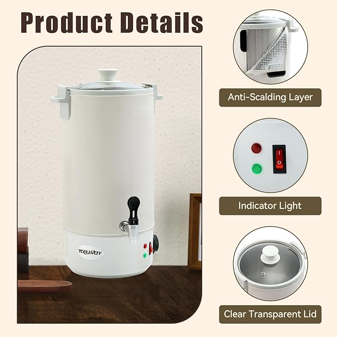TCFUNDY Candle Making Wax Melting Pot 10L, Electric Non-Stick Candle Wax Melter Pot 10L, DIY Candle Making Kit for Adults, Beeswax Soy and Coconut Wax