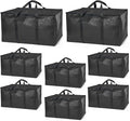 ClearSpace Oversized Moving Bags or Storage Bag – Large Moving Boxes with Backpack Straps, Zippers & Handles – Heavy-Duty Packing Bags for Moving, College Dorm, Christmas Decorations, 8 Pack