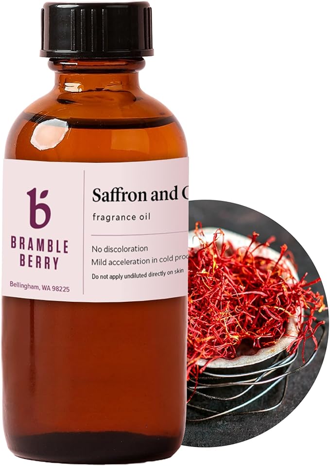 Bramble Berry Saffron & Oud Exotic Spice & Resin Scent for Soap Making, Candles, Lotion, Bath Bombs & Perfume | Skin Safe, Vegan, Paraben & Phthalate Free, DIY Craft Essential