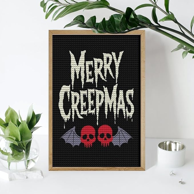 AIVKIEJK Diamond Painting Kits for Adults - Halloween & Christmas Gothic Ghost Christmas Painting DIY 5D Full Drill Diamond Dots Paintings with Diamonds Gem Art and Crafts Home Decor 8"x12"