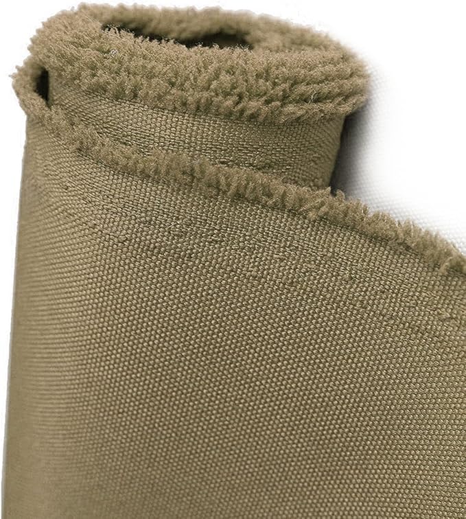 Foreate Waterproof Canvas Fabric by The Yard 600D Upholstery Fabric for Chairs 58" Wide Indoor Outdoor Water Resistant Canvas Polyester Material Sewing DIY Cloth, 3 Yards Khaki