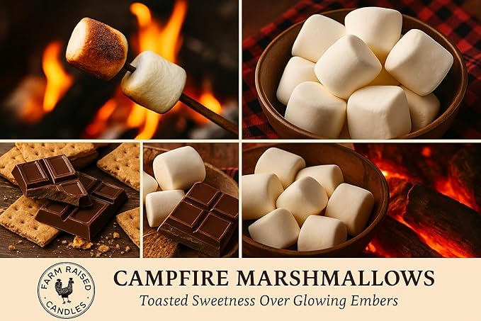 Farm Raised Candles – Fresh from the Farm Soy Wax Melts – Variety Pack – 5 Pack, 16oz Total (30 Cubes) – Autumn Gathering, Campfire Marshmallows, Warm Flannel, Toasted S’Mores, Fall Nights