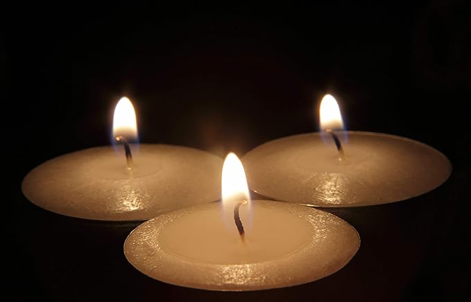 Hyoola Tea Lights Candles - 100 Bulk Candles Pack - Natural Palm Oil Tea Light - European Quality White Unscented Tealight Candles - 4 Hour Burn Time