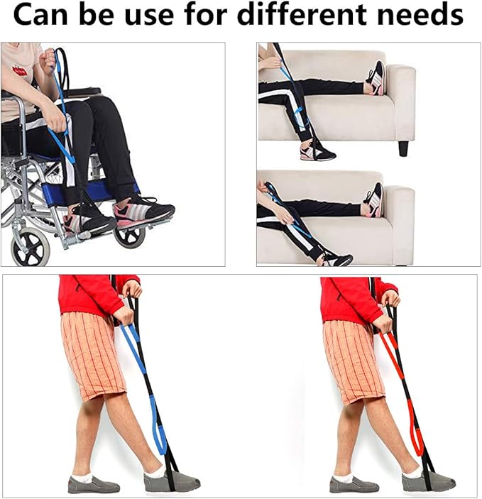 40 Inch Long Leg Lifter 1PCS |Durable & Foot Loop Hand Grip for Elderly, Ideal Mobility Tool for Wheelchair, Hip Knee Replacement Surgery (DARKBLUE)