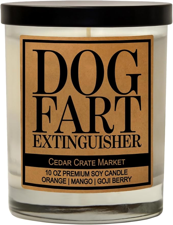 Cedar Crate Market - Funny Dog Candles for Dog Lovers, Gifts for Mom, Women, Dad, Men, Pet Mom, Fur Mamas, Dads, Foster, Rescue, Adoption. Scented, 100% Soy Jar Candle, Handmade in USA