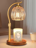 Hong-in Flower Candle Warmer Lamp - Modern Home Decor House Warming Gifts Wax Melt Warmer for Jar Scented Candles Vintage Birthday Gift for Women Mom (Amber)