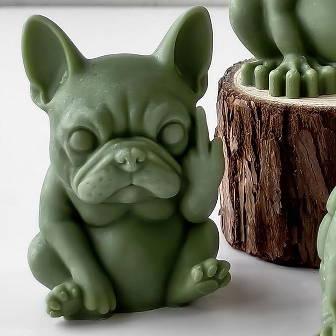 Dog Cylinder Candle & Resin Mold - Resin Casting Silicone Molds for Home Decor & Candle Making Wave Spiral Mold