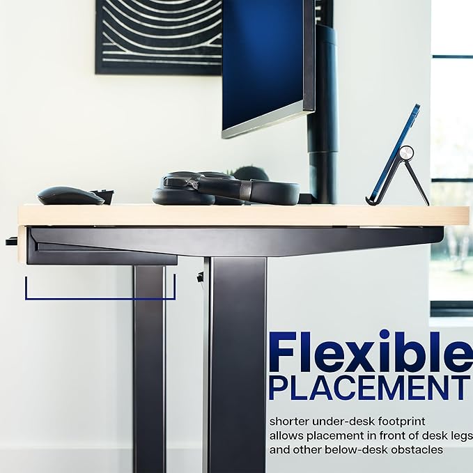 VIVO Under Desk Mounted Sliding Pull-out Drawer for Office Desk, Pull Handle, Storage Organizer for Sit Stand Workstation