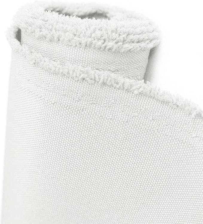 Foreate Waterproof Canvas Fabric by The Yard 600D Upholstery Fabric for Chairs 58" Wide Indoor Outdoor Water Resistant Canvas Polyester Material Sewing DIY Cloth, 3 Yards White
