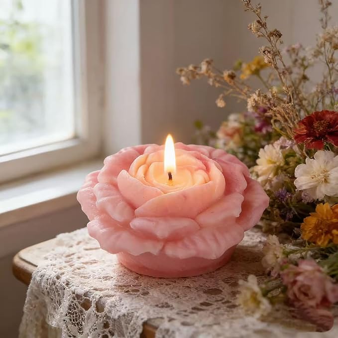 Tulip Flower Petal Mold - Cylinder Molds Silicone Wave Spiral Candle Mold - Silicone Resin Casting Molds for Candle & Resin & Soap Craft Supplies