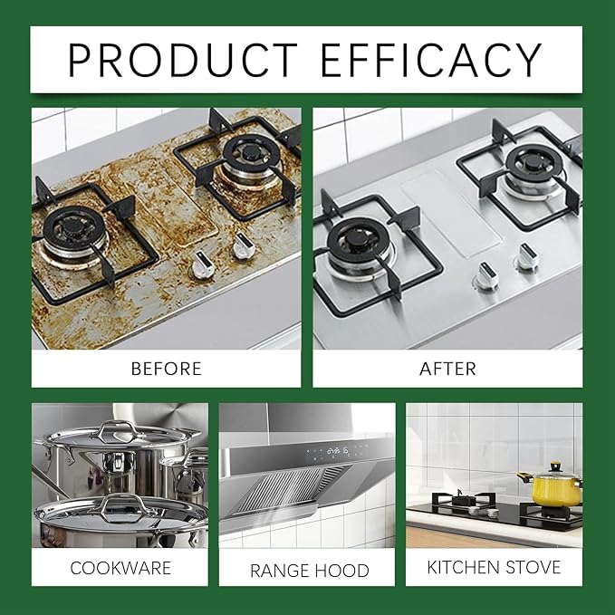 Natural Formula Appliances, Multi-Purpose Cleaner, Kitchen Appliance Cleaner, for Hold, Oven, Stove, Range Hood, Easy Cleaning Household Items (2, Pcs)