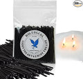 Pearled Candle Wick 2.2 Inch Black Cotton Wicks 200-Pack Premium Metal-Free & Lead-Free Candle Wicks for Candle Making