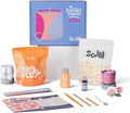 Sculpd Candle Making Pottery Kit for Adults with Air Dry Clay and Acrylic Paint Set, Non-Toxic Eco Soy Wax, Scented Fragrance Oil, Candle Glaze, Tools & Guide, 1 Candle, Peony Rose