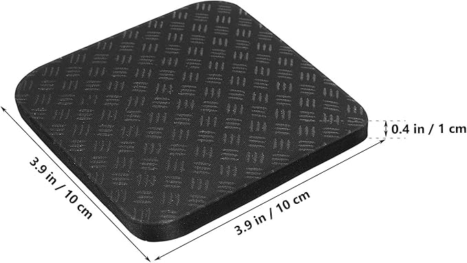 4pcs Non-Slip Treadmill Pads Anti-Vibration Exercise Equipment Mats 10x10x1cm for Hardwood and Carpet Floors Home Gym Protection
