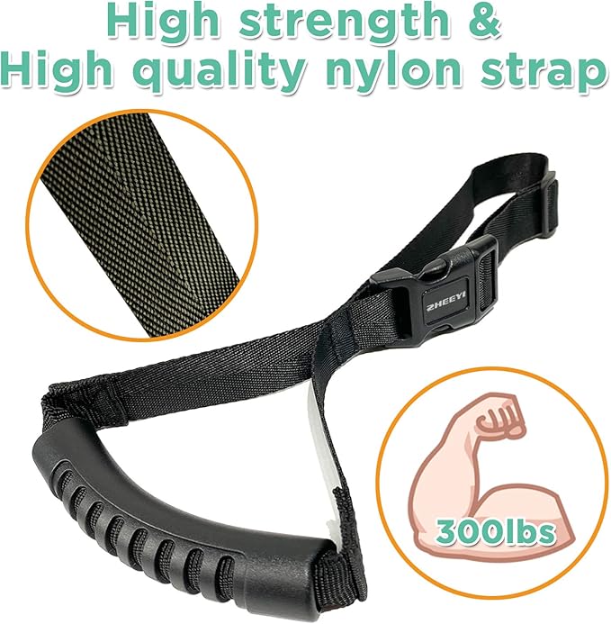 Automotive Standing Aid Safety Grab Handle Adjustable Vehicle Support Strap Portable Nylon Car Assist Device Grip Handle for Elderly, Disability