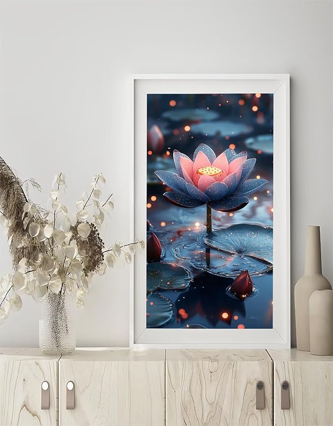 Plant Diamond Art Kits Adults, 5D Diamond Painting Candle, DIY Round Full Drill Crystal Art Kits for Adults, Rhinestone Embroidery Cross Stitch Gem Paintings Kits for Room Decor, Gifts 12x24in 5OR8-0O