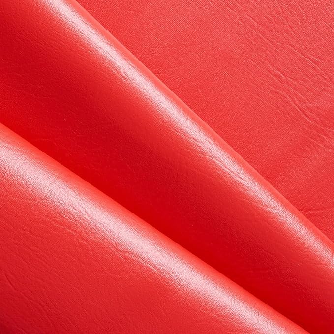 Ottertex Vinyl Fabric Faux Leather Pleather Upholstery 54" Wide by The Yard (1 Yard, Red)