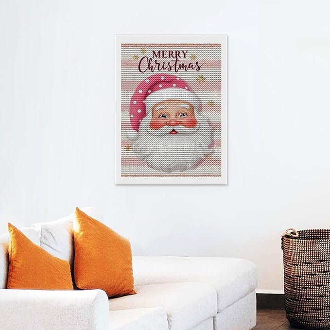 AIVKIEJK Diamond Painting Kits for Adults - Merry Christmas Santa Painting DIY 5D Full Drill Diamond Dots Paintings with Diamonds Gem Art and Crafts Home Decor 12"x16"