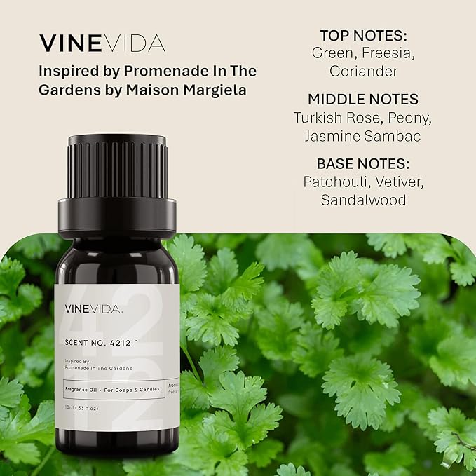 VINEVIDA [10 Ml] Scent NO. 4212 Inspired by Promenade In The Gardens | Premium Fragrance Oil for Candle Making & Soap Making | Candle Scents for Soy Wax | Scented Oils for Car Freshies & Bath Products