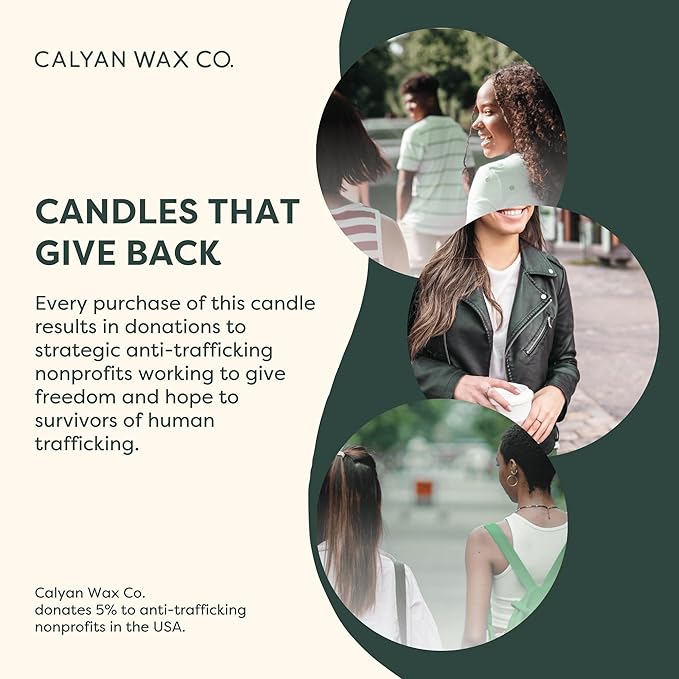 Calyan Wax Co. Seaside & Citrus 3 Wick Scented Candle - 43 Hour Burn - Luxury 3 Wick Soy Candles - Non Toxic Soy Wax Candles - Long Lasting Large Glass Jar Candle for Home - 14.9oz