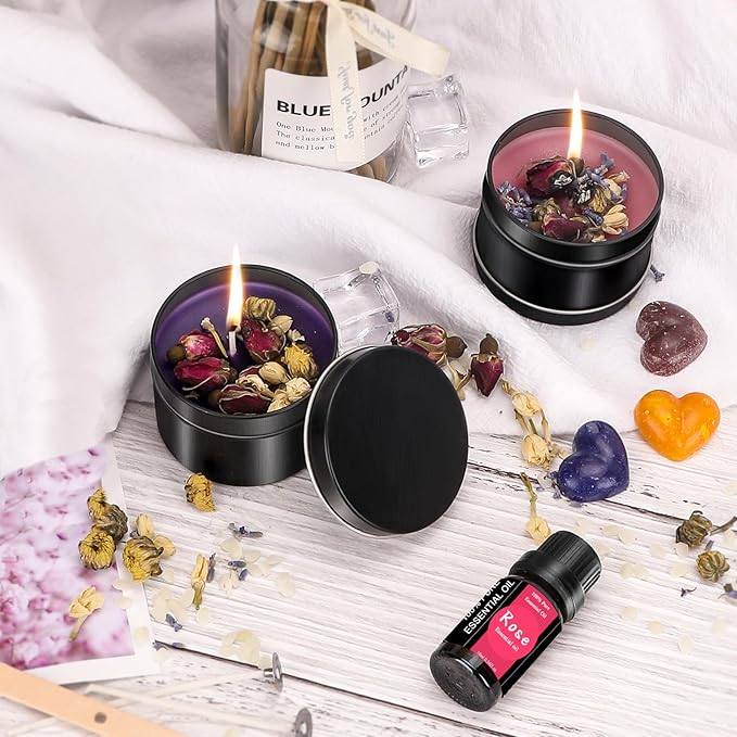 Haccah Candle Making Kit with Wax Melter, DIY Arts&Crafts Gift for Adults,Beginners,Candle Making Supplies,Including Electronic Stove, Rich Scents,Wicks, Candle tins, Dyes, Stickers, Melting Pot