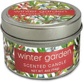 Greenwich Bay Hand-Poured Scented Candle in Decorative Tin – 4 oz/114 g Travel Candle with Lead-Free Wick, Vegetable Wax, Long-Burning Aromatherapy Gift, Single Wick – Made in USA (Winter Garden)
