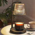 Candle Warmer Lamp with Timer Dimmable - Adjustable Electric Wax Melt Warmer Scented Large Jar Candles Lights, House Warming Birthday Gifts for Women, Glass Vintage New Home Living Room Decor, Dark
