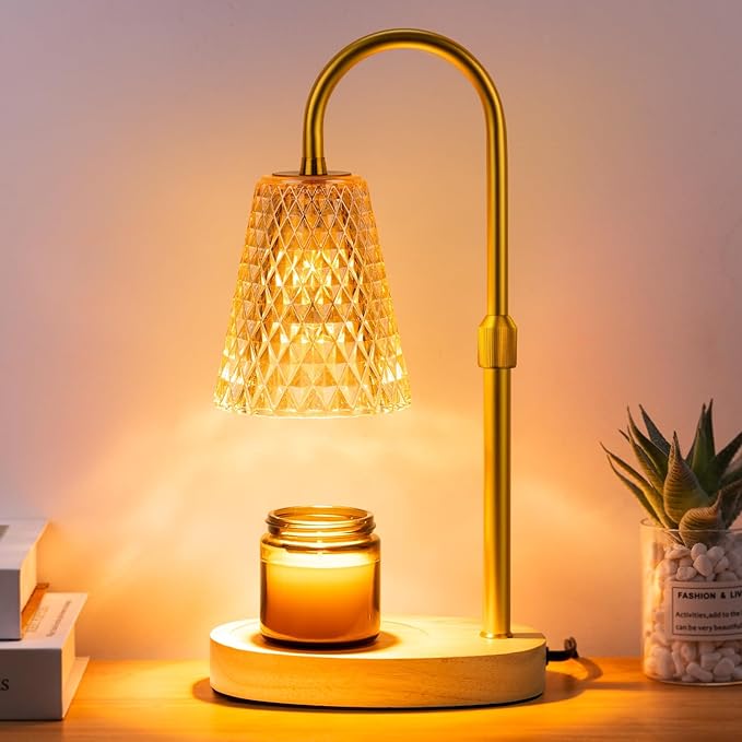 Candle Warmer Lamp Electric Timer - Candle Lamp Warmer, Mothers Day Gifts for Mom & Women, House Warming Gifts for Scented Wax with 2 Bulbs Jar