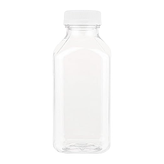Disposable Juice Container with Caps, 12 Oz Reusable, Clear & Empty Smoothie Bottle For Grab & Go Drink & Juicing Journey, 160 Pcs BPA-Free Plastic Water Bottles, Handy, Leak-Proof Beverage Containers