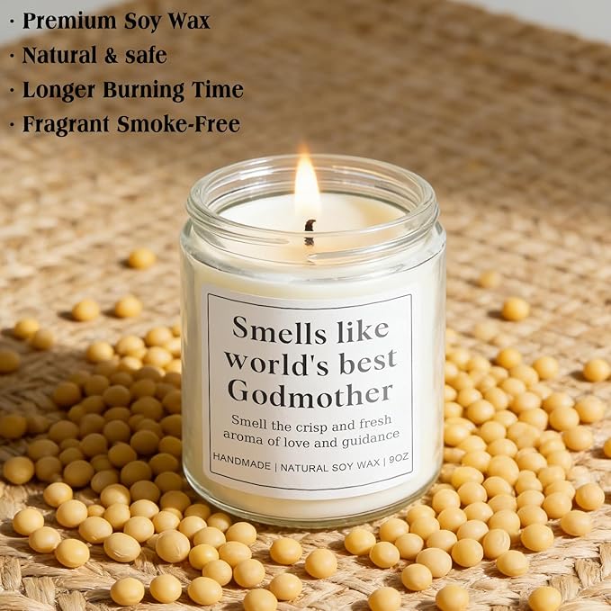 Godmother Proposal Gift for Women, Birthday Mothers Day Godmother Gifts from Godchild for Her, Will You Be My Godmother Ideas - Lavender Candle