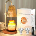 Candle Warmer Lamp with Timer Dimmable, Height Ajustable Candle Lamp Warmer for Jar Candles, Gold Electric Lamp Candle Warmer with 2 Bulbs, Gifts for Christmas, Birthday, Women and Mom