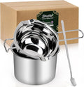 Double Boiler Melting Pot Set for Candle Making, 3-Piece Stainless Steel Wax Melter with Pouring Pot, Ideal for Soy Wax, Beeswax, Candle Making Supplies