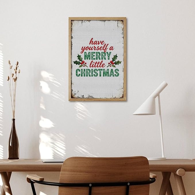 AIVKIEJK Diamond Painting Kits for Adults - Merry Christmas Santa Painting DIY 5D Full Drill Diamond Dots Paintings with Diamonds Gem Art and Crafts Home Decor 8"x12"