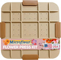 Microfleur Flower Preservation Press Kit, Portable Quick & Easy for Pressed Flowers, Craft Flower Press Kit, Pressing Dry Bouquet & Leaf, Washable Cloth for Lasting Color Fits Most Microwave, 9" 23 cm