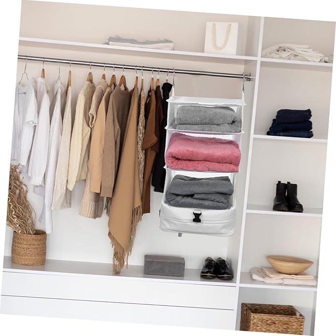 COLLBATH Hanging Packing Cube Durable Travel Organizer with Ample Storage Space Saving Design for Clothes Accessories for Suitcase Closet Storage