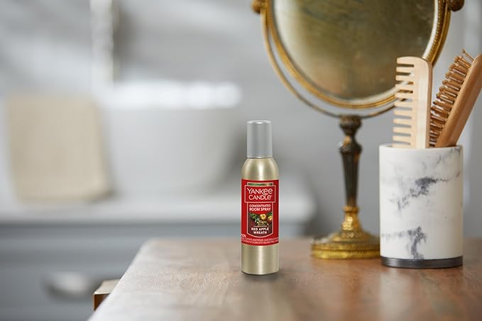 Yankee Candle Concentrated Air Freshener Room Spray, Odor Eliminator for Home, Bathroom, Red Apple Wreath, 1.5 Oz (Pack of 3)