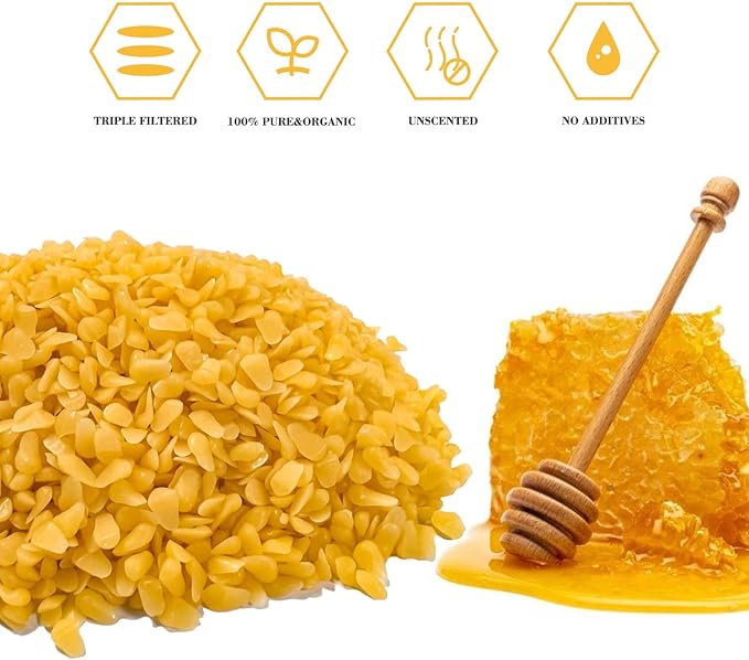 TRINIDa Yellow Beeswax Pellets 20lb, Organic Bees Wax for DIY Candles, Beeswax for Candle Making, Skin, Body, Face, and Hair Care, Lotions, DIY Creams, Lip Balm and Soap Making Supplies