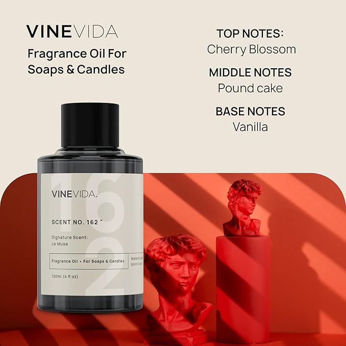 VINEVIDA [4 oz] Le Muse; Fragrance Oil for Candle Making and Soap Making - Premium Candle Scents for Soy Candles